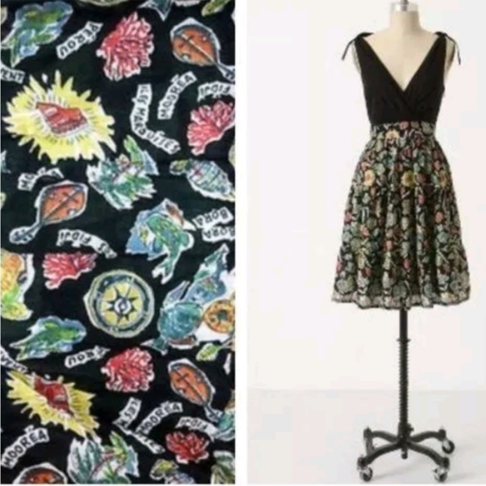Anthro MAEVE Polynesia Greetings Dress